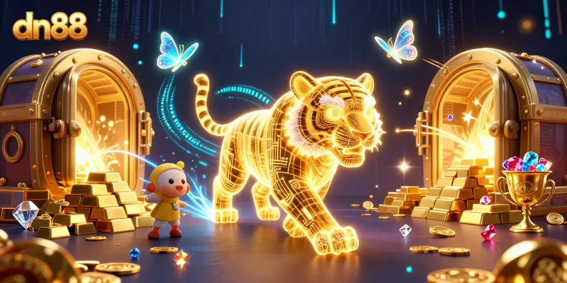 Experience dynamic gameplay at dn88 with a golden tiger and rich casino treasures.