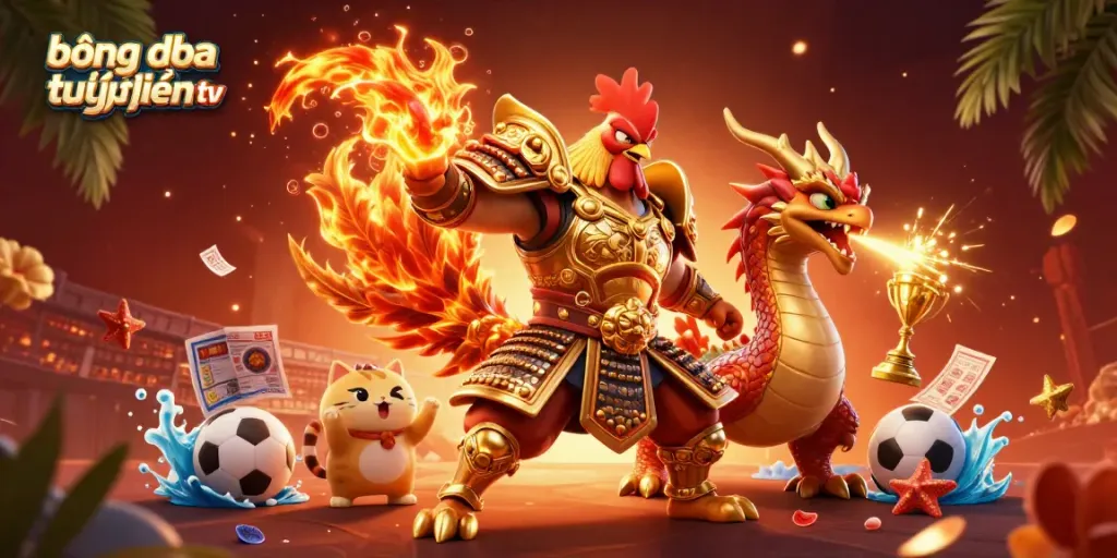 Experience thrilling bóng đá trực tuyến xoilac tv with dynamic characters featuring sports elements.